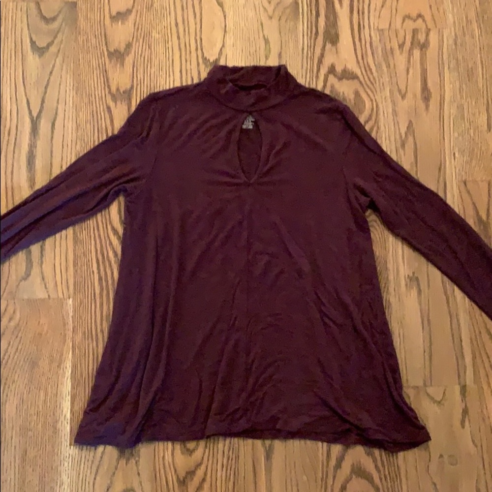 American Eagle Keyhole Mock Neck Top